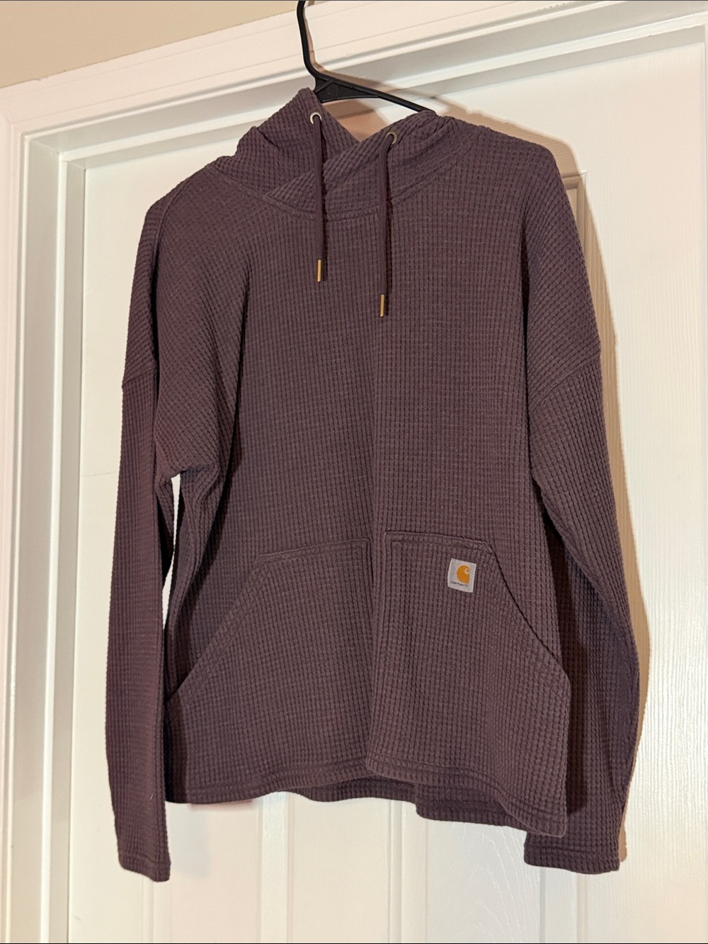 Carhartt Women’s Waffle Knit Pullover Hoodie - Plum